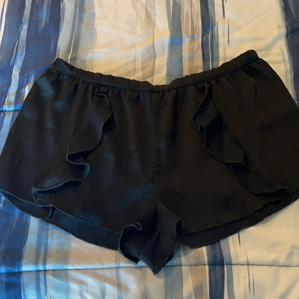 Black flowy shorts
